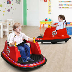 Kids Ride-On Bumper Car with Colorful Flashing Lights and Music