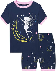 Girls Pyjamas Set Dinosaur Pjs Short Sleeve Toddler Unicorn Bunny Sleepwear Cotton Clothes Easter Gift 1-7 Years