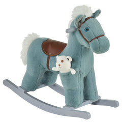 Kids Plush Ride-On Rocking Horse Rocker Plush Toy W/ Sounds for 18-36 Months