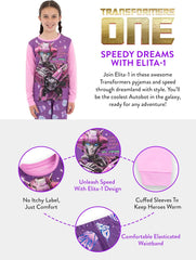 Girls Pyjamas | Autobots Pj'S | Elita-1 Girls' Pyjama Sets | Ages 3 to 10 Years