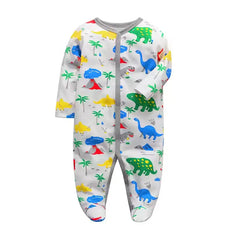 100% Cotton Baby Romper – Floral Long-Sleeve Jumpsuit for Newborns