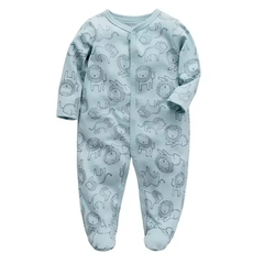 100% Cotton Baby Romper – Floral Long-Sleeve Jumpsuit for Newborns