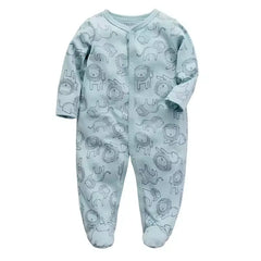 100% Cotton Baby Romper – Floral Long-Sleeve Jumpsuit for Newborns
