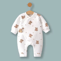 100% Cotton Baby Romper for Newborns – Long-Sleeve Spring and Autumn Jumpsuit