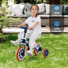 4-In-1 Multifunctional Kids Training Balance Trike Wih Adjustable Push Handle