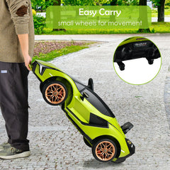 12V Kids Electric Car with Remote Control and Scissor Doors - Black/Pink/Green/Red/Purple/White