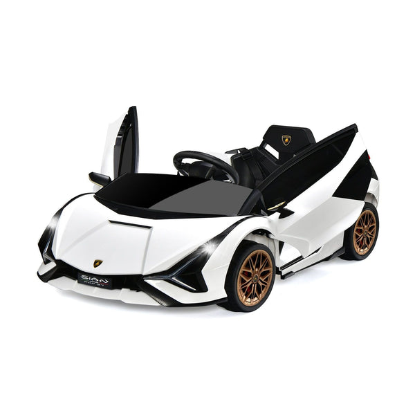 12V Kids Electric Car with Remote Control and Scissor Doors - Black/Pink/Green/Red/Purple/White