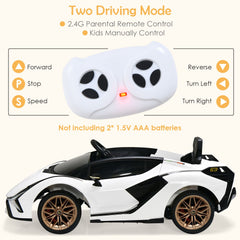 12V Kids Electric Car with Remote Control and Scissor Doors - Black/Pink/Green/Red/Purple/White