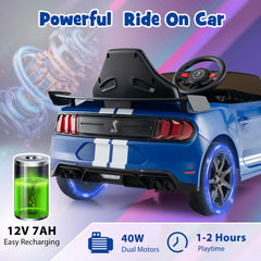 12V Kids Electric Car Ford Mustang Shelby GT500 with Remote - Black/Blue/Pink/Red