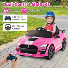 12V Kids Electric Car Ford Mustang Shelby GT500 with Remote - Black/Blue/Pink/Red