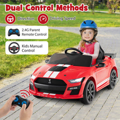 12V Kids Electric Car Ford Mustang Shelby GT500 with Remote - Black/Blue/Pink/Red