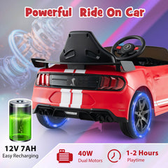 12V Kids Electric Car Ford Mustang Shelby GT500 with Remote - Black/Blue/Pink/Red