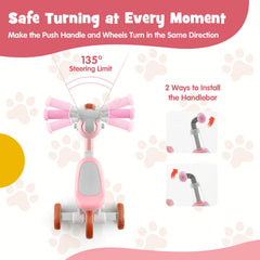 4-In-1 Multifunctional Kids Training Balance Trike Wih Adjustable Push Handle