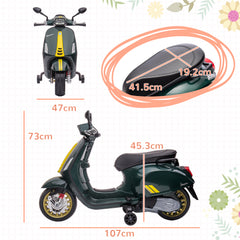 Vespa Licensed 12V Ride on Motorcycle W/ Music, Headlight, FM Radio