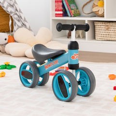 Baby Balance Bike with 4 Wheels and Limited Steering