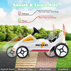12V Kids Electric Go Kart with Remote and 3 Speeds and Lights