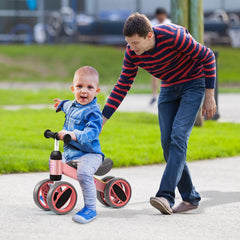 Baby Balance Bike with 4 Wheels and Limited Steering
