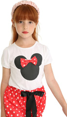 Girls Outfits Cute Cartoon Polka Dots Summer Holiday Clothes Sets