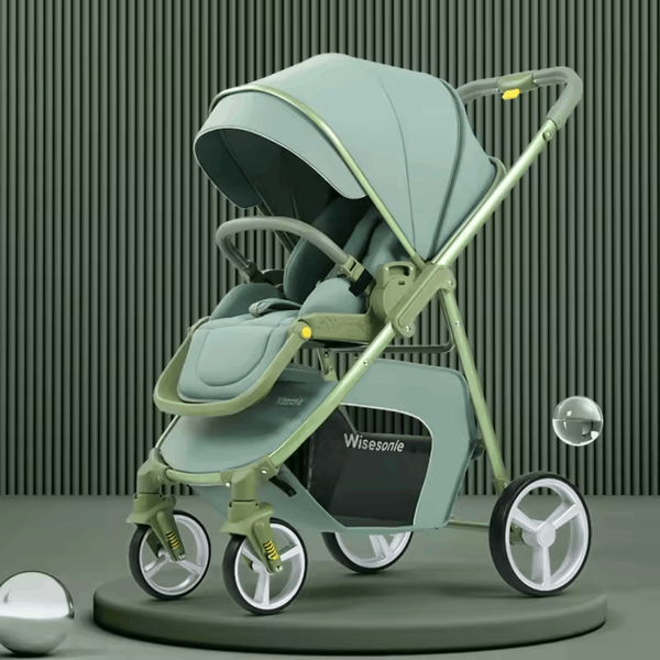 2-in-1 Portable Baby Stroller with High Landscape Basket