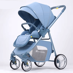 2-in-1 Portable Baby Pram Stroller Pushchair with High Landscape Basket