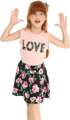 Little Girls Outfits Floral Slip Summer Holiday