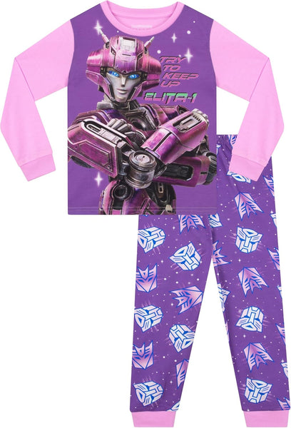 Girls Pyjamas | Autobots Pj'S | Elita-1 Girls' Pyjama Sets | Ages 3 to 10 Years