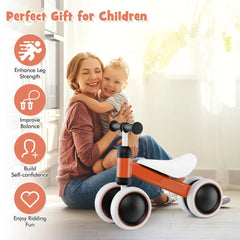 No Pedal Baby 4 Wheels Balance Bike with Non-Slip Handlerbar