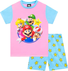 Girls Gaming Pyjamas Short Sleeve Nightwear for Kids
