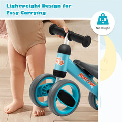 Baby Balance Bike with 4 Wheels and Limited Steering