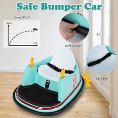 Kids Ride-On Bumper Car with Colorful Flashing Lights and Music