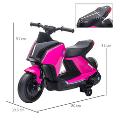 HOMCOM 6V Kids Electric Pedal Motorcycle Ride-On Toy Battery Powered Motorbike
