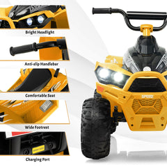 12V Kids Ride on ATV with 2 Speeds and LED Lights