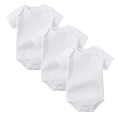3-Piece 100% Cotton Baby Bodysuit Set for Newborns and Toddlers