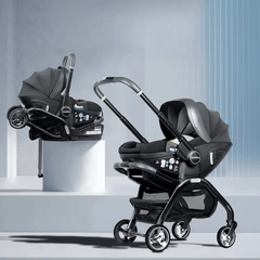 3-in-1 Baby Pram Stroller Pushchair with Two-Way Safety Seat