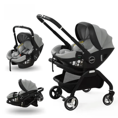 3-in-1 Baby Pram Stroller Pushchair with Two-Way Safety Seat