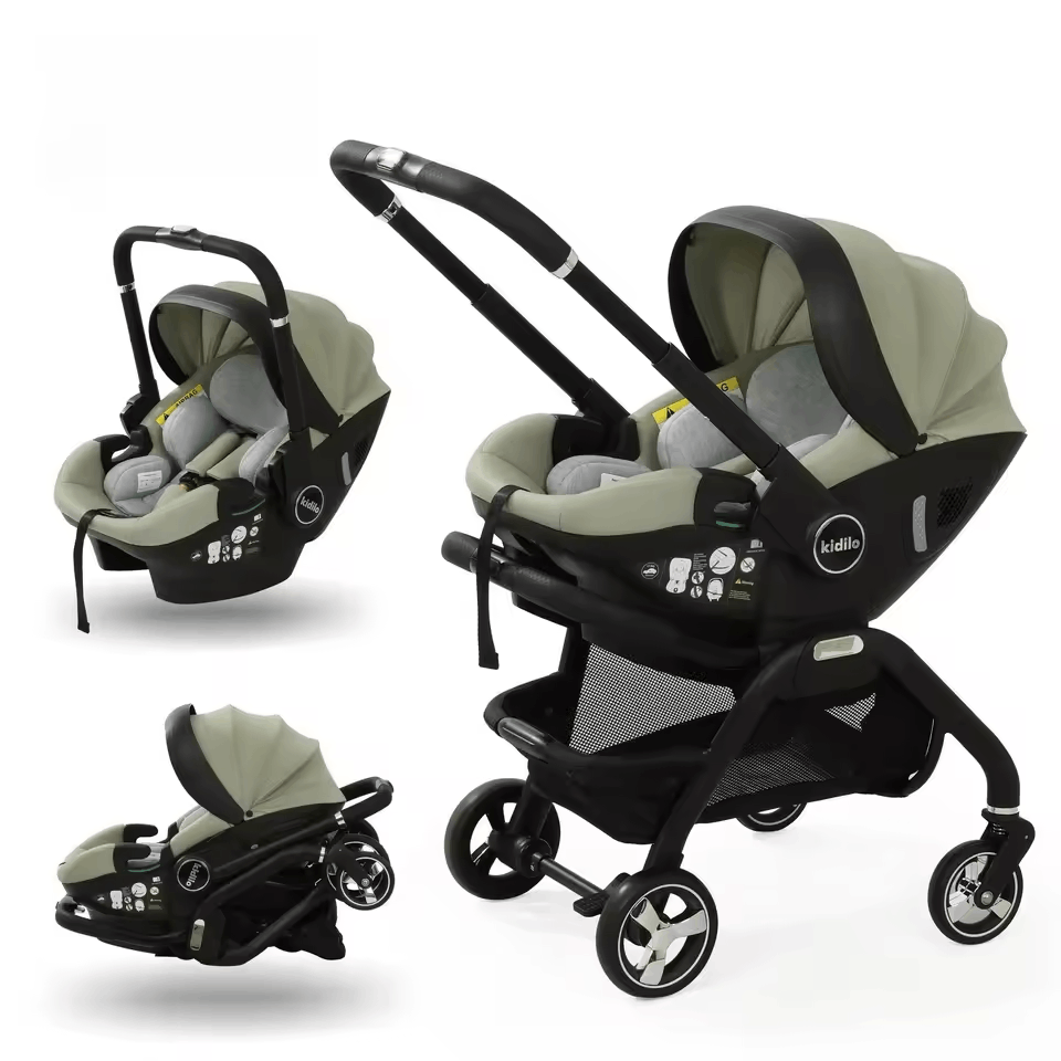 3-in-1 Baby Pram Stroller Pushchair with Two-Way Safety Seat – Sky Angel