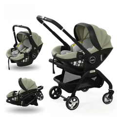3-in-1 Baby Pram Stroller Pushchair with Two-Way Safety Seat