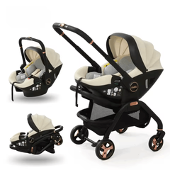3-in-1 Baby Pram Stroller Pushchair with Two-Way Safety Seat