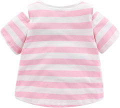 Little Girls Shorts Set Cute Star Stripe Summer Holiday Black 4-5 Years