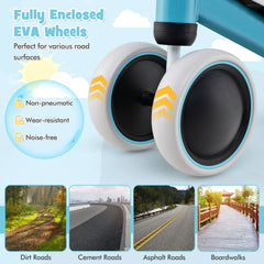 No Pedal Baby 4 Wheels Balance Bike with Non-Slip Handlerbar