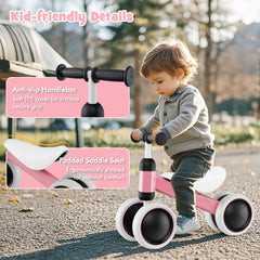 No Pedal Baby 4 Wheels Balance Bike with Non-Slip Handlerbar