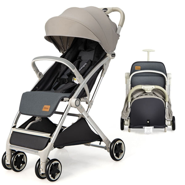 Folding Baby Stroller with Adjustable Backrest and Footrest for Easy Travel