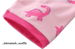 Girls Pyjamas Set Dinosaur Pjs Short Sleeve Toddler Unicorn Bunny Sleepwear Cotton Clothes Easter Gift 1-7 Years