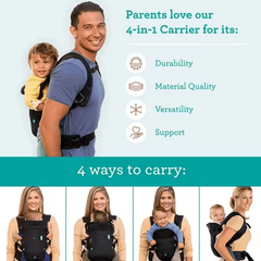4 in 1 Baby Carrier with Stretchy Sling Wrap for Newborn