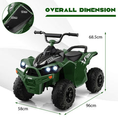 12V Kids Ride on ATV with 2 Speeds and LED Lights