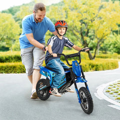 Kids Electric Motorcycle with Double Battery and Pneumatic Tires