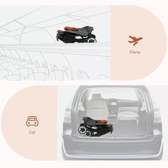 Folding Pushchair with Adjustable Backrest and Footrest