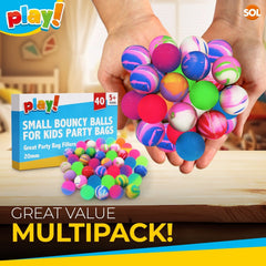 40-160 Small Bouncy Balls Jet Bouncing Kids Toy Loot Party Bag Fillers Birthday