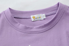 Girls Pyjamas Set Short Sleeve Unicorn Cotton Pjs Kids Sleepwear Toddler Tops T Shirts & Pants Summer Nightwear Age 1-7 Years
