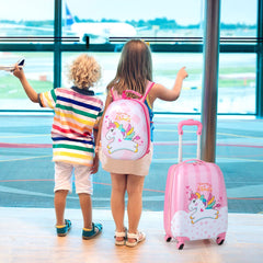 2 Piece Lightweight Child'S Luggage Set with Wheels